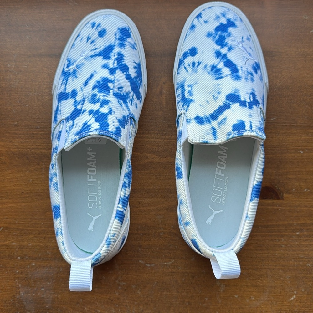 NEW Puma Bari 2.0 Slip-on Sneakers Tie-Dye Design Comfort HTF Size 7 - Picture 2 of 6